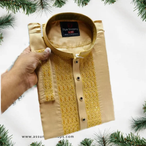 Embroidary Punjabi Golden (P-1083)
