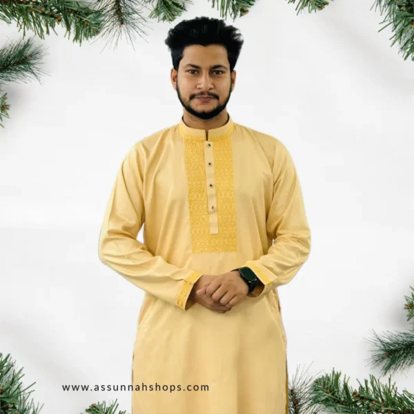 Embroidary Punjabi Golden (P-1083) - Image 3